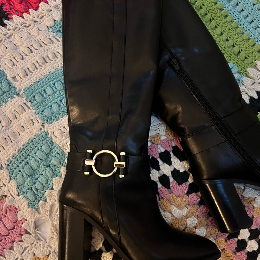 Napoleoni Black Knee-High Boots - Picture 2 of 4
